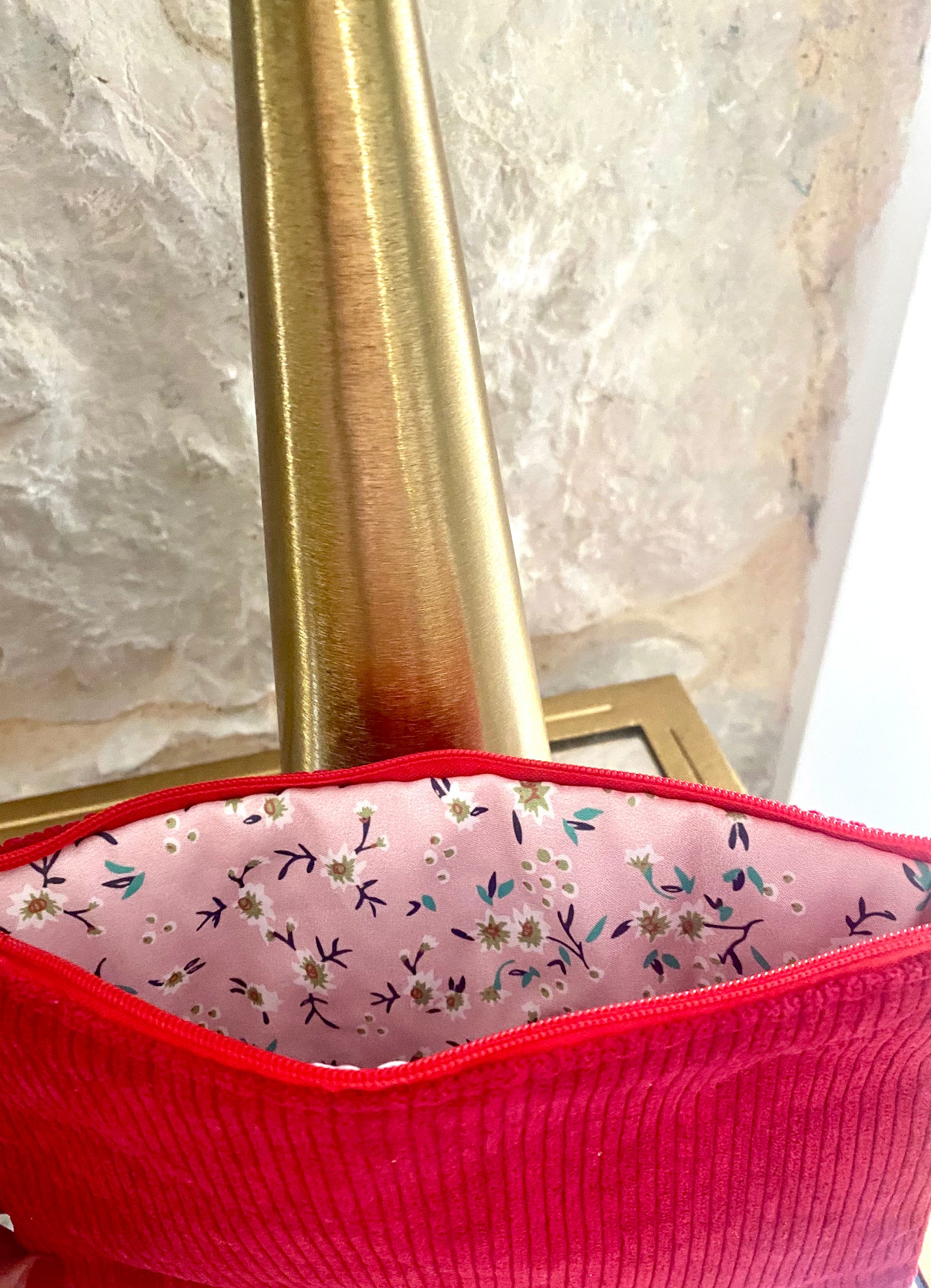 Pochette velours - noeud