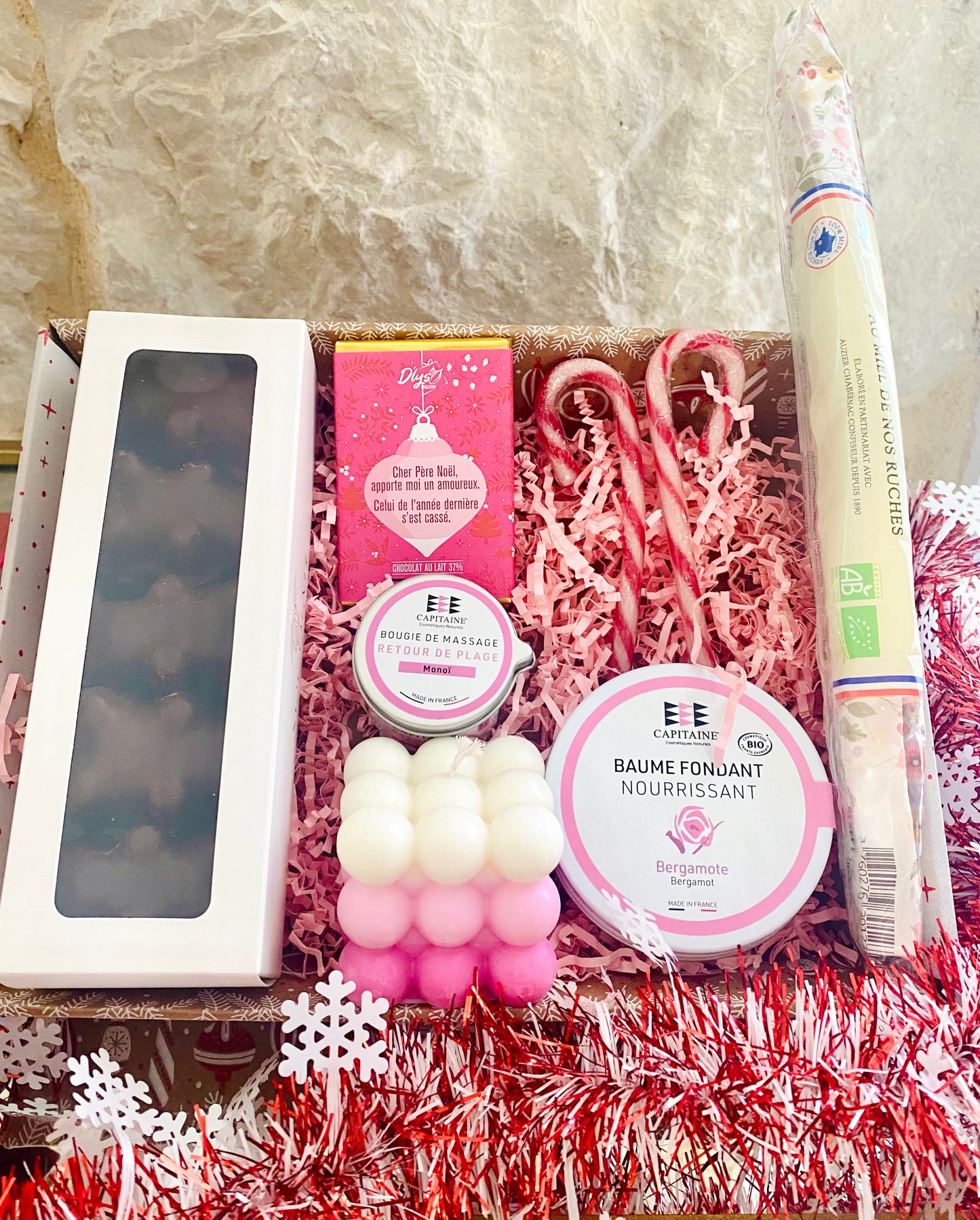 Coffret "Noël rose"