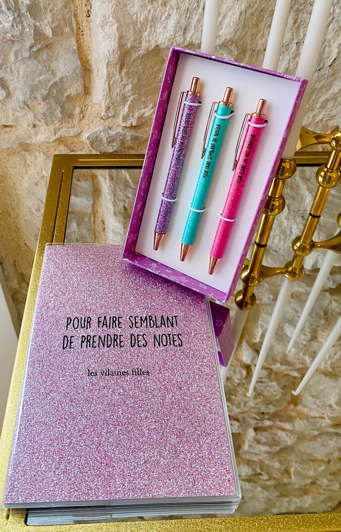 Carnet pailleté - Pour faire semblant de prendre des notes