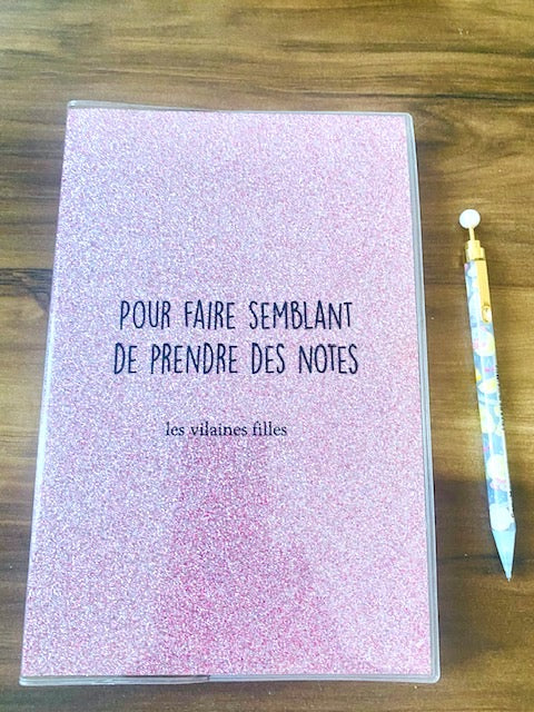 Carnet pailleté - Pour faire semblant de prendre des notes