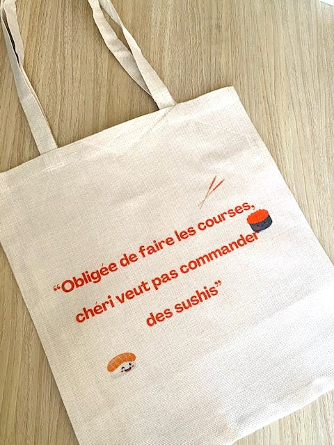Tote bag "Sushis"