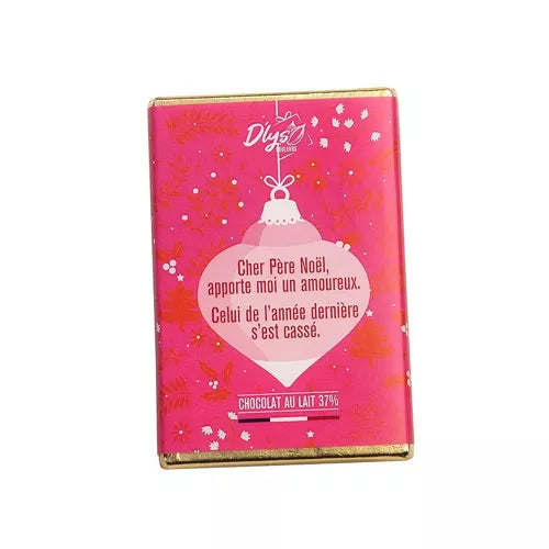 Tablettes de chocolat à message de Fêtes