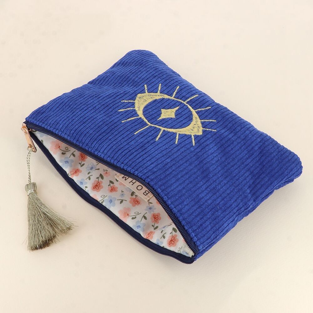 Pochette velours "oeil"