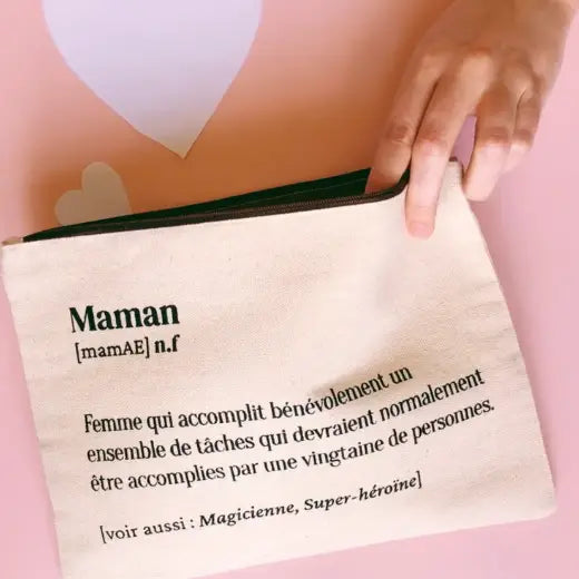 Pochettes définition MAMAN/BEBE en tissu