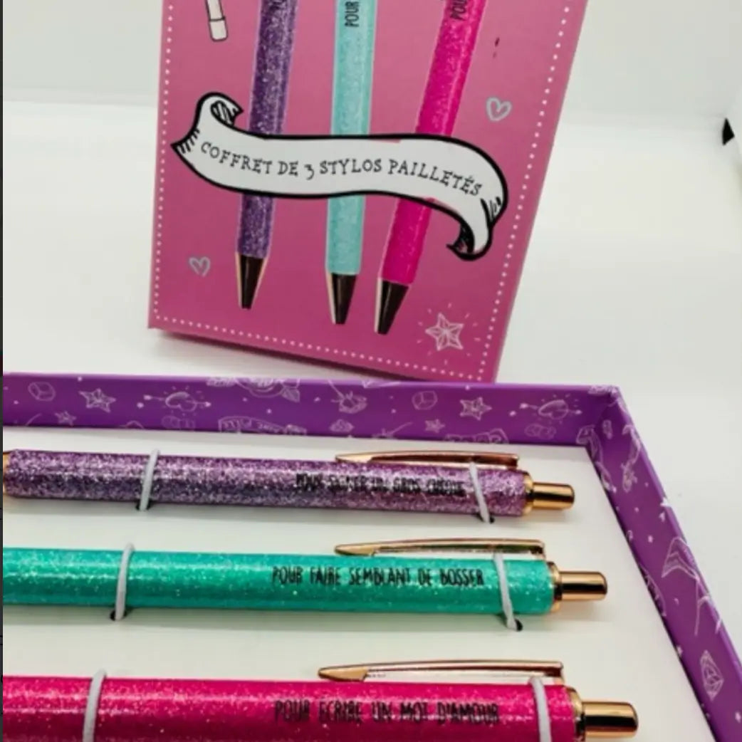 Stylos pailletés