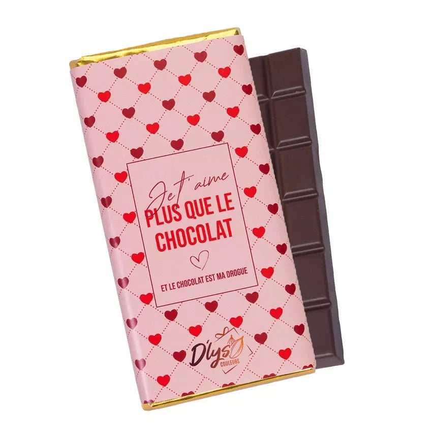 Tablette de chocolat à message