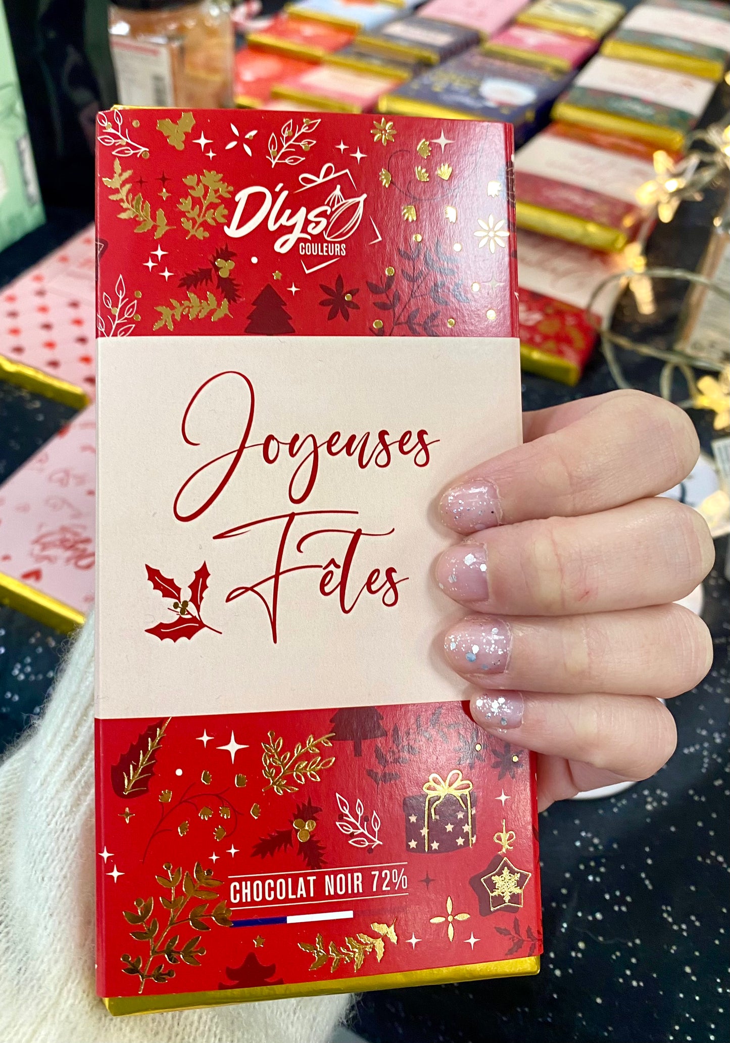 Tablettes de chocolat à message de Fêtes