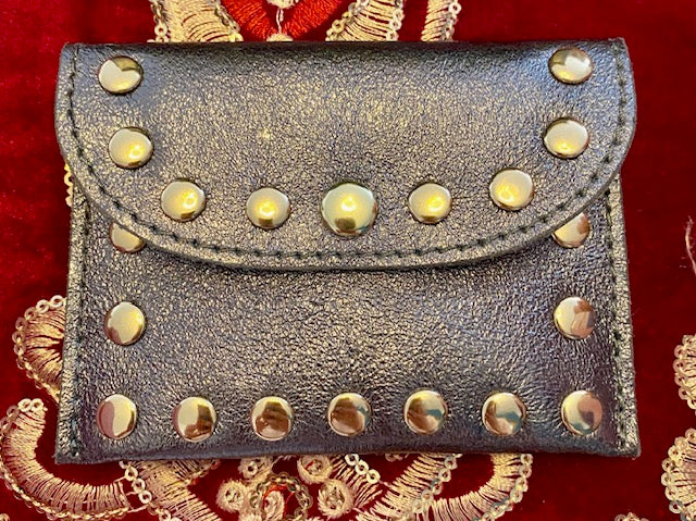 Porte carte en cuir irisé